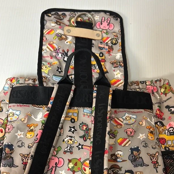 LeSportsac Tokidoki Collaboration Rucksack Colorful Character Print Backpack - Picture 12 of 16
